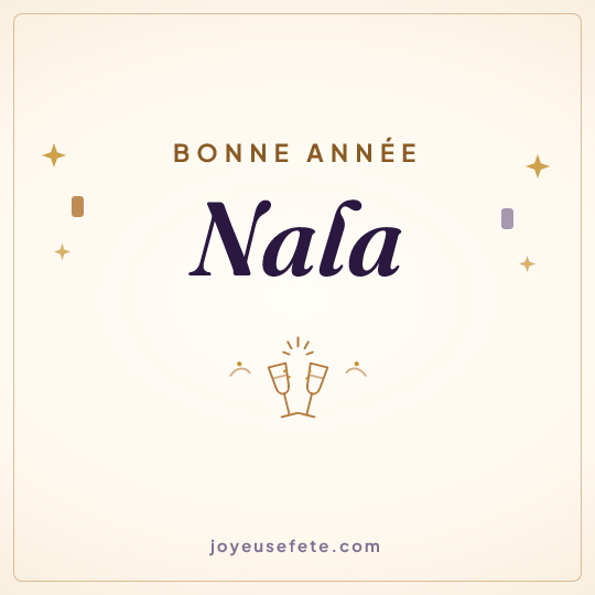 Image carrée « Bonne année Nala » pour WhatsApp