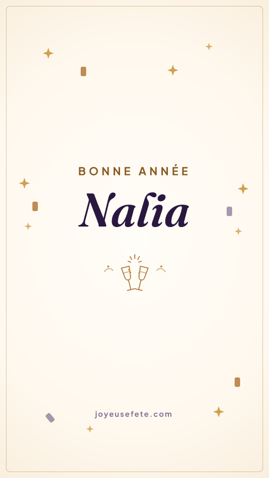 Image « Bonne année Nalia » au format story