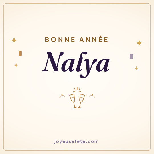 Image carrée « Bonne année Nalya » pour WhatsApp