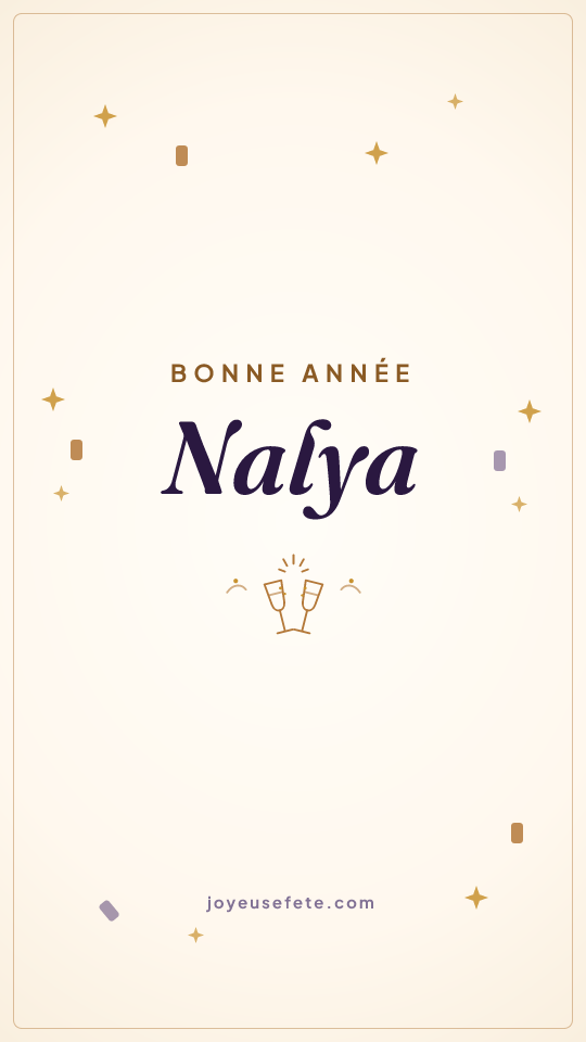 Image « Bonne année Nalya » au format story