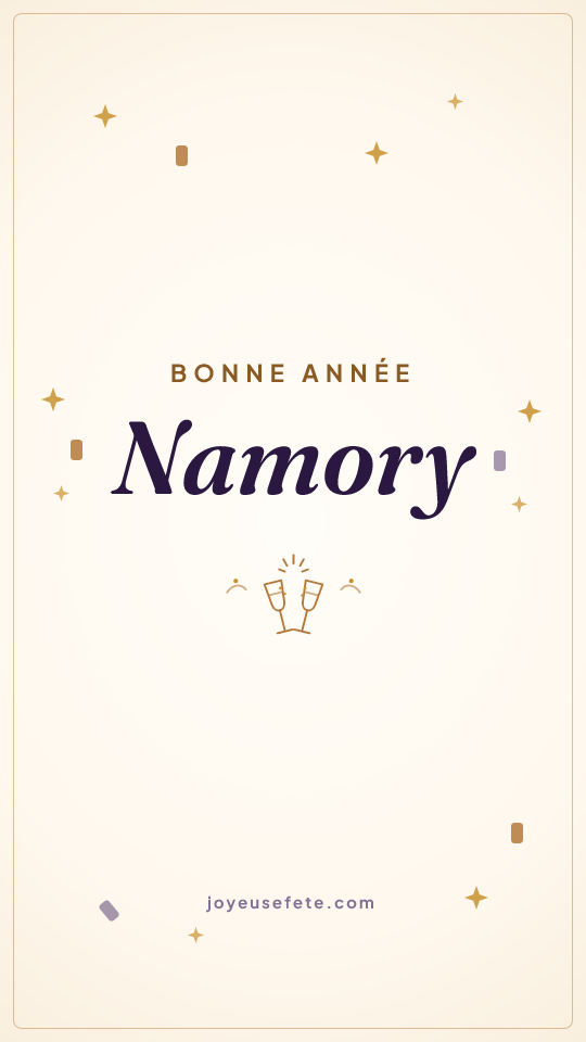 Image « Bonne année Namory » au format story