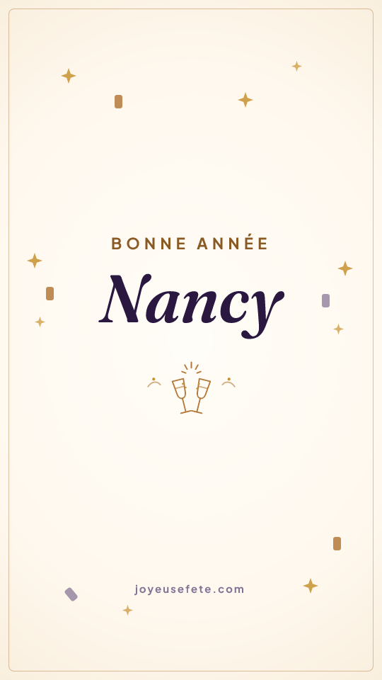 Image « Bonne année Nancy » au format story
