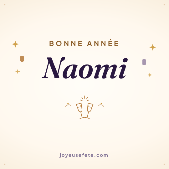 Image carrée « Bonne année Naomi » pour WhatsApp