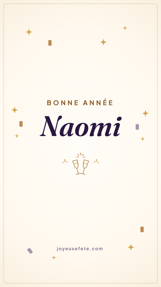 Image « Bonne année Naomi » au format story