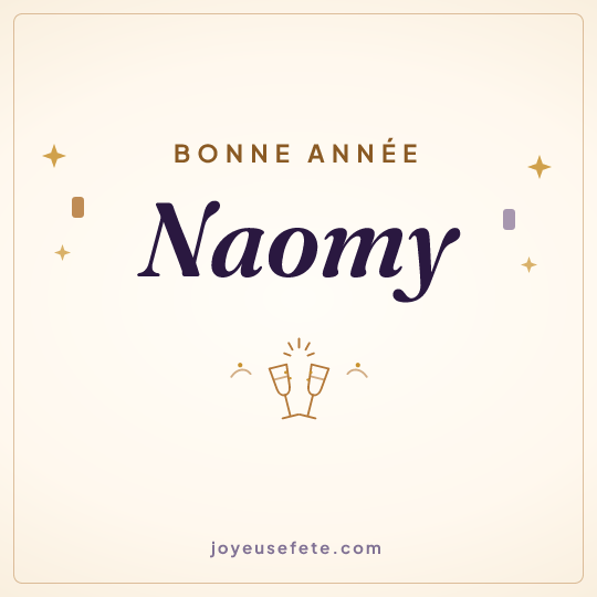 Image carrée « Bonne année Naomy » pour WhatsApp