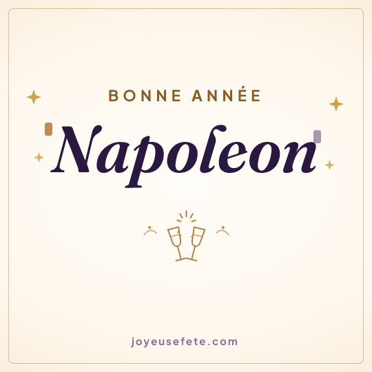 Image carrée « Bonne année Napoleon » pour WhatsApp