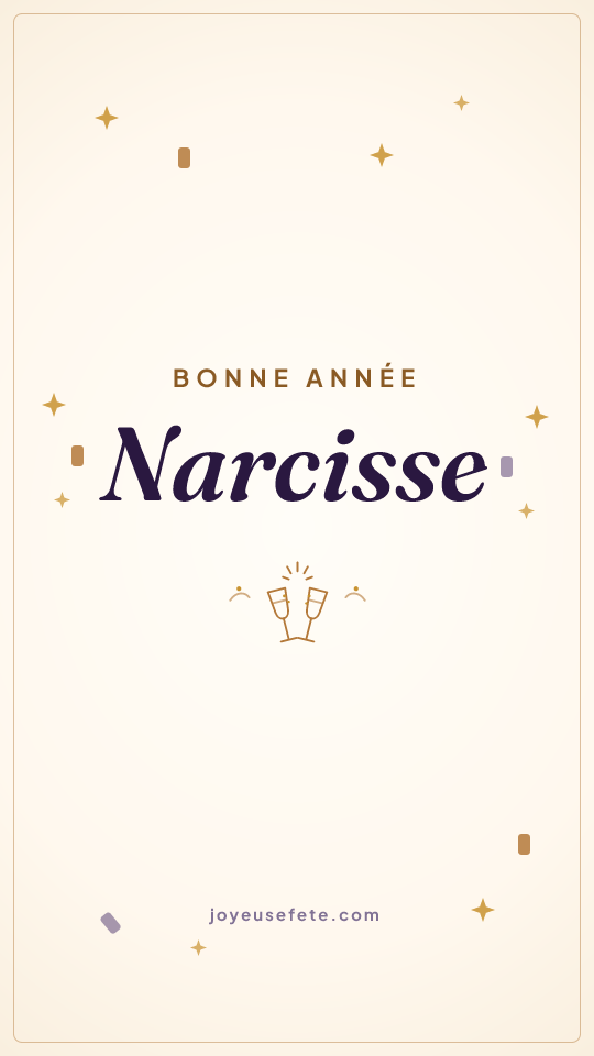 Image « Bonne année Narcisse » au format story