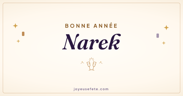 Image « Bonne année Narek » au format large
