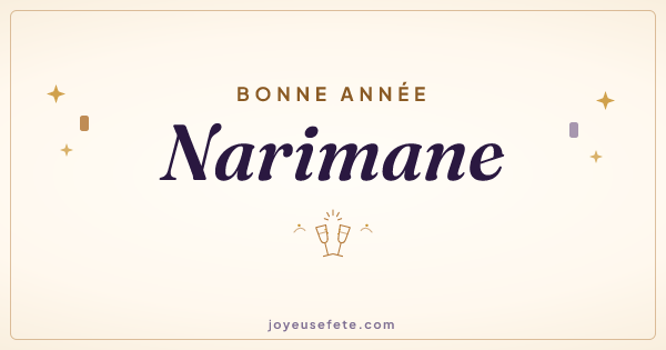 Image « Bonne année Narimane » au format large