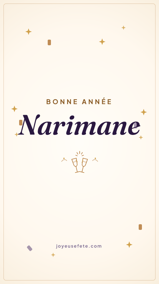 Image « Bonne année Narimane » au format story
