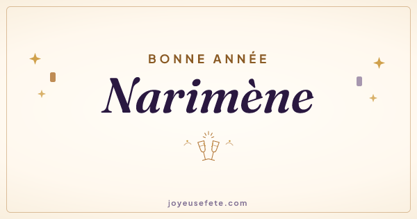 Image « Bonne année Narimène » au format large