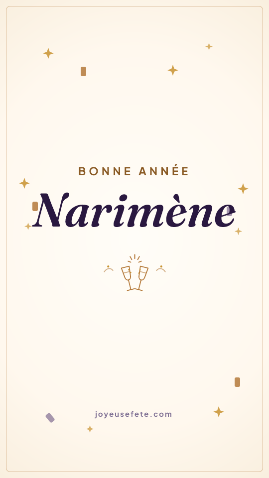Image « Bonne année Narimène » au format story