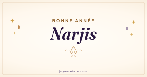 Image « Bonne année Narjis » au format large