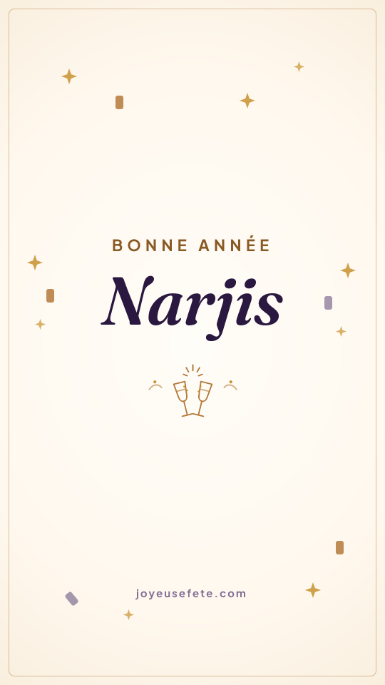 Image « Bonne année Narjis » au format story