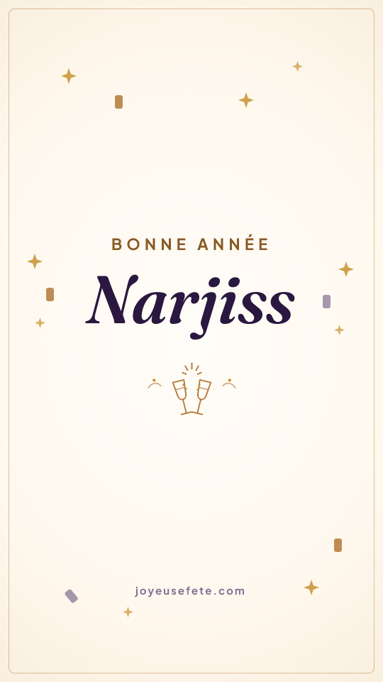 Image « Bonne année Narjiss » au format story
