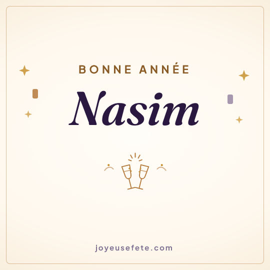Image carrée « Bonne année Nasim » pour WhatsApp