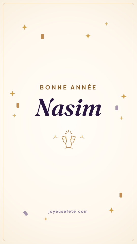 Image « Bonne année Nasim » au format story