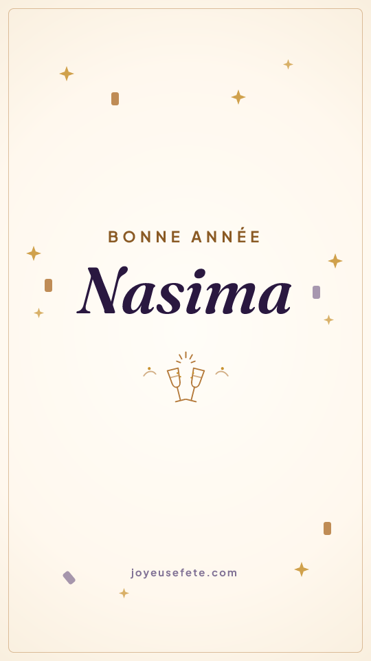 Image « Bonne année Nasima » au format story