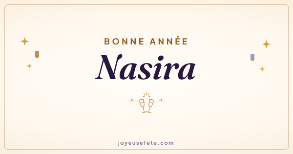 Image « Bonne année Nasira » au format large