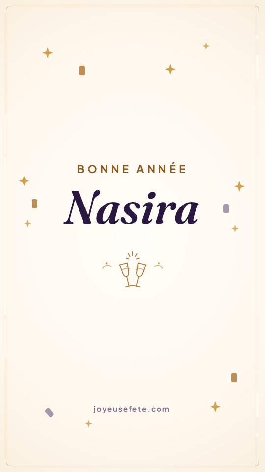 Image « Bonne année Nasira » au format story