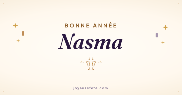 Image « Bonne année Nasma » au format large