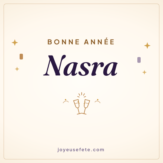 Image carrée « Bonne année Nasra » pour WhatsApp