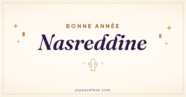 Image « Bonne année Nasreddine » au format large