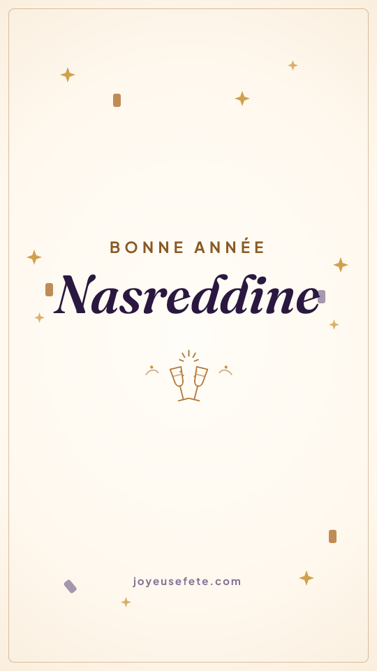 Image « Bonne année Nasreddine » au format story