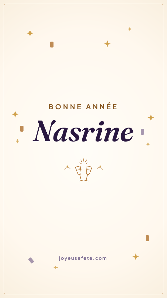 Image « Bonne année Nasrine » au format story
