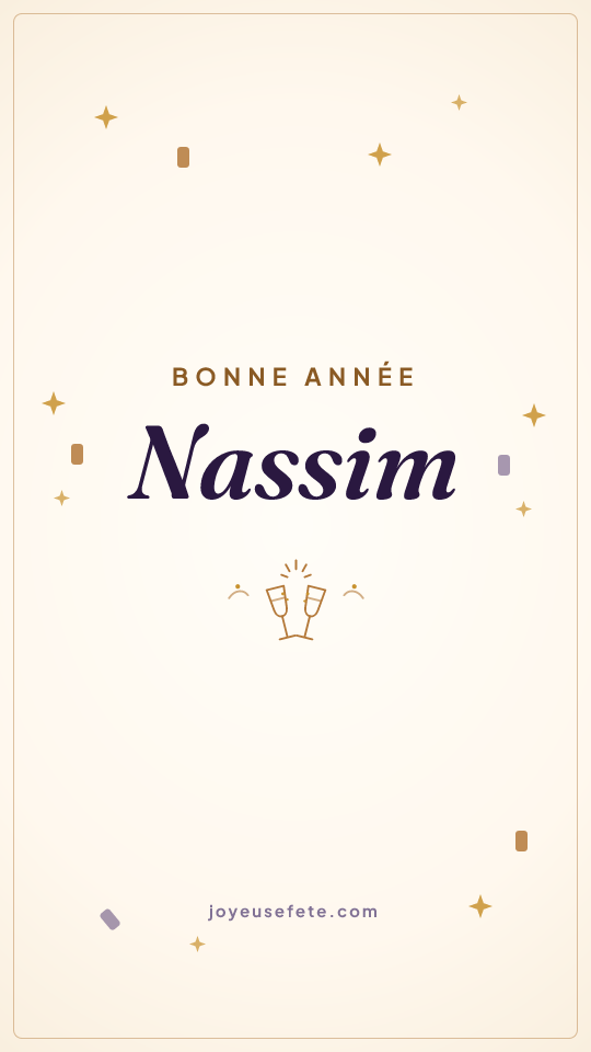 Image « Bonne année Nassim » au format story