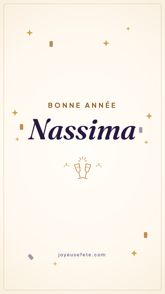 Image « Bonne année Nassima » au format story