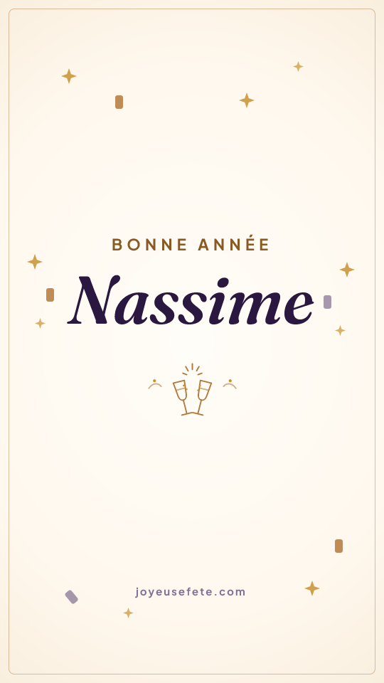 Image « Bonne année Nassime » au format story