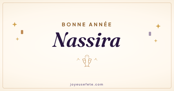 Image « Bonne année Nassira » au format large