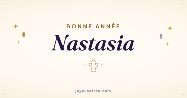 Image « Bonne année Nastasia » au format large