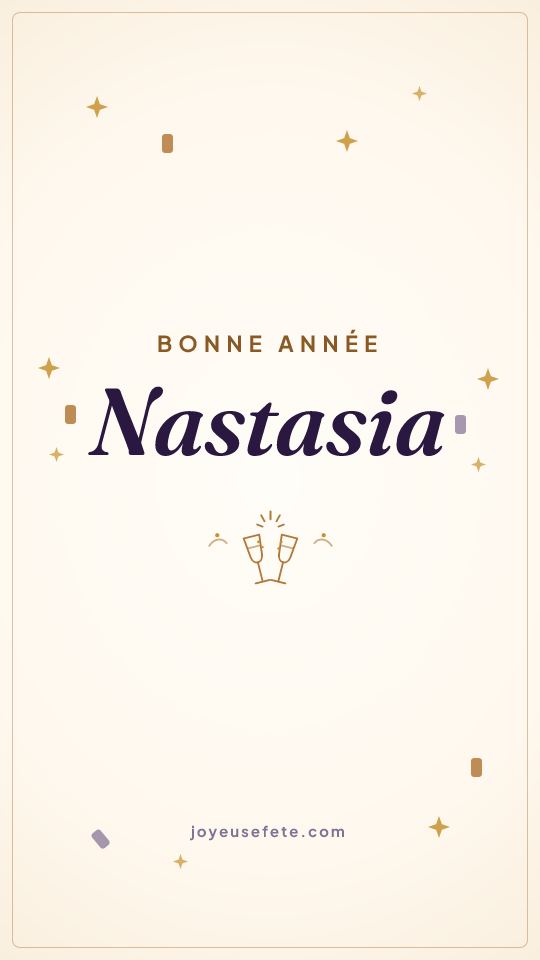 Image « Bonne année Nastasia » au format story