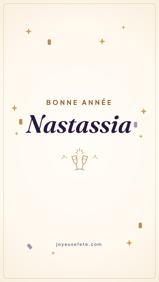 Image « Bonne année Nastassia » au format story