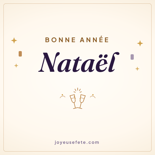 Image carrée « Bonne année Nataël » pour WhatsApp