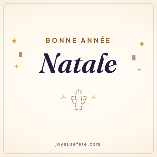Image carrée « Bonne année Natale » pour WhatsApp