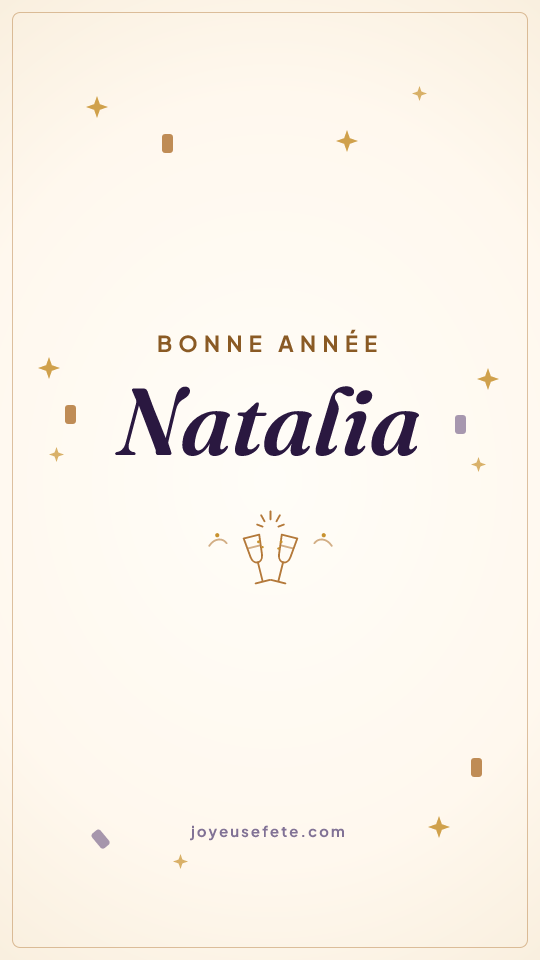 Image « Bonne année Natalia » au format story