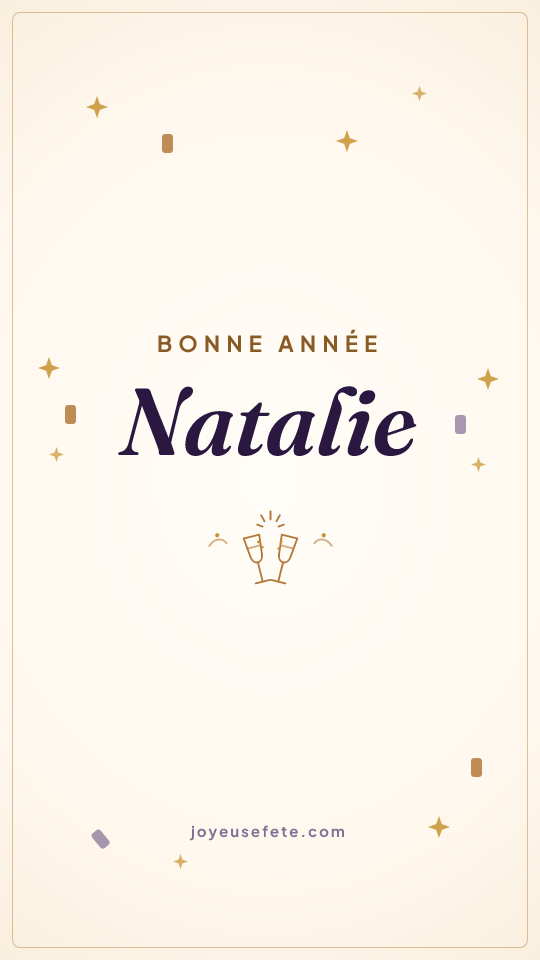 Image « Bonne année Natalie » au format story