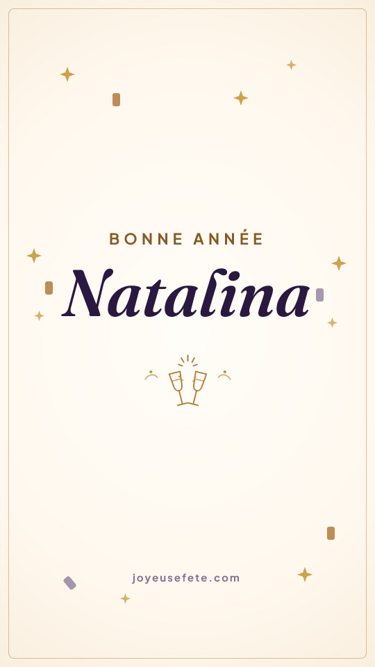 Image « Bonne année Natalina » au format story