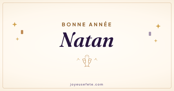 Image « Bonne année Natan » au format large
