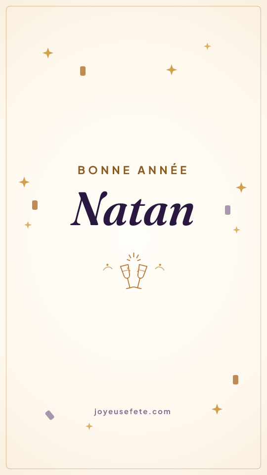 Image « Bonne année Natan » au format story