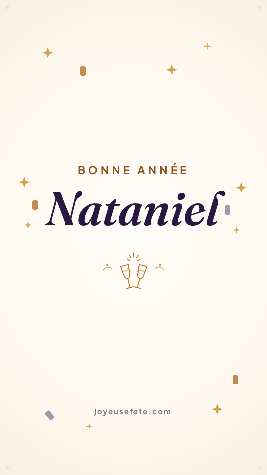 Image « Bonne année Nataniel » au format story