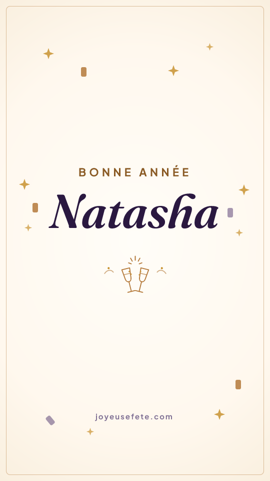 Image « Bonne année Natasha » au format story