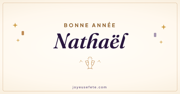 Image « Bonne année Nathaël » au format large