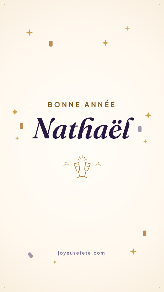Image « Bonne année Nathaël » au format story