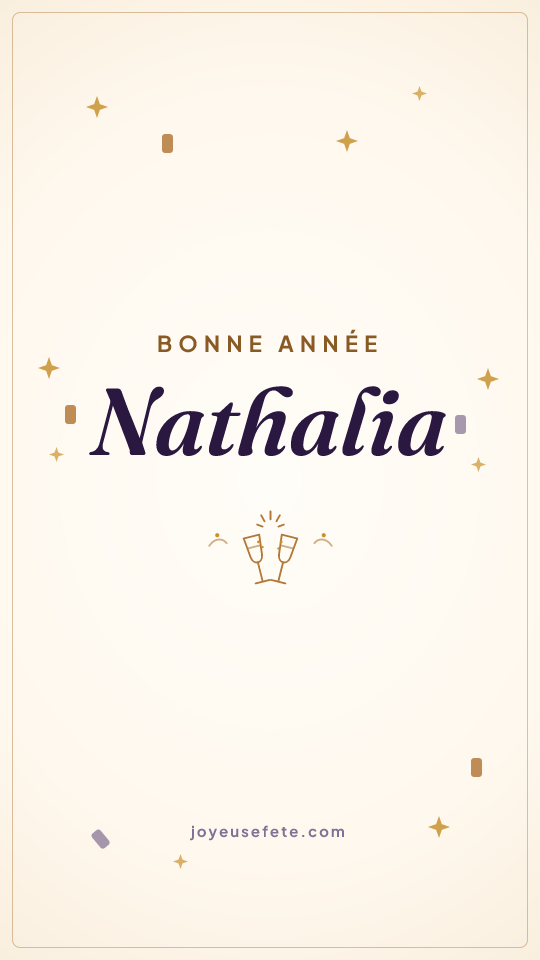 Image « Bonne année Nathalia » au format story