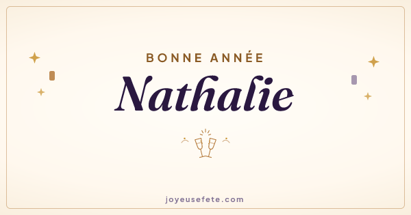 Image « Bonne année Nathalie » au format large