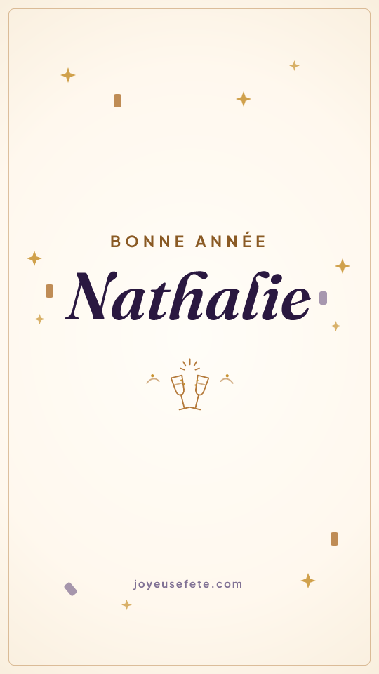 Image « Bonne année Nathalie » au format story